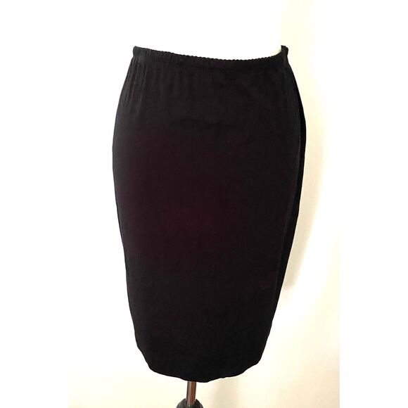 J Jill Black Stretchy Elastic Waist Pull On Pencil Skirt Classic Sleek Fit XSP - Picture 1 of 5